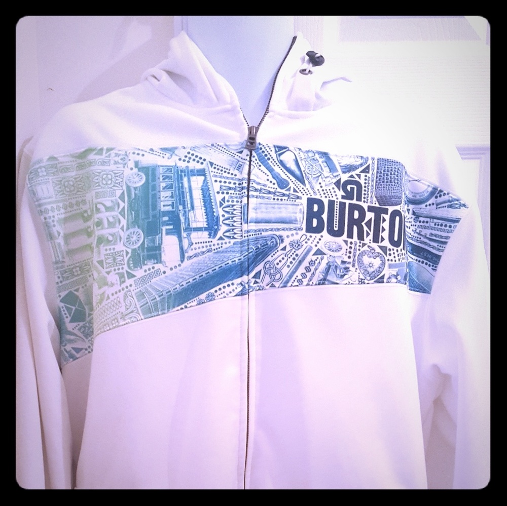 BURTON Snowboarding/ spring Men’s white Full zip